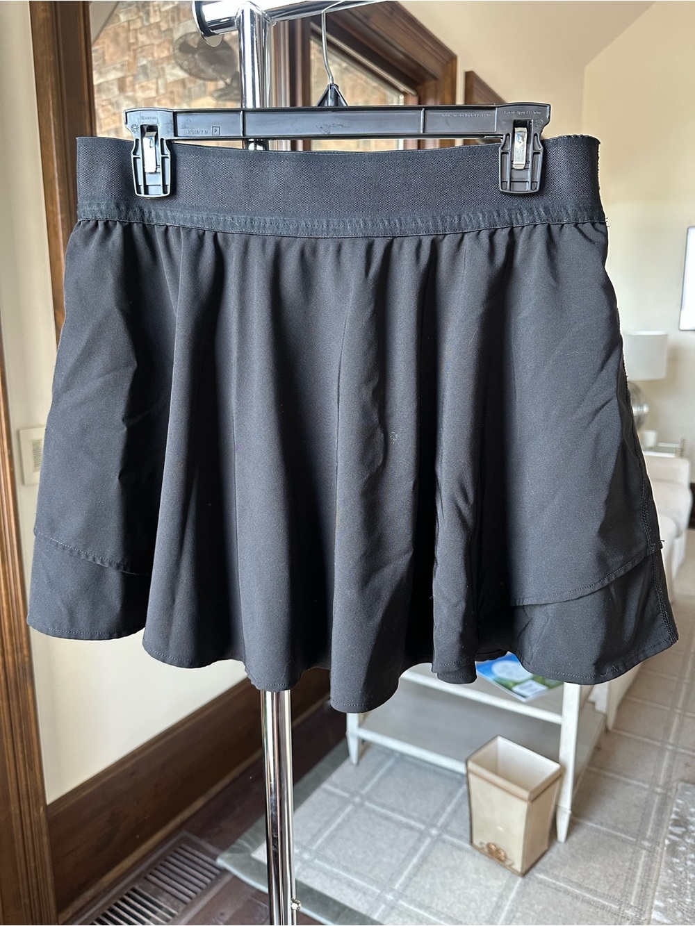 Black Athletic Skort with pockets